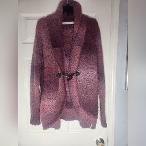 Woolrich L Multicolored Lgslv TOGGLE Button  Sweater Cardigan Wool Blend Womens